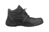 A black work boot is shown against a white background. Produktbild-Vorschau