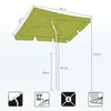 Sekey Sonnenschirm 200 x 125 cm Rechteckig Balkonschirm mit Produktbild-Vorschau 2