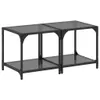 vidaXL Couchtische mit Glasplatte 2 Stk. Schwarz 40x40x40 Produktbild-Vorschau 1