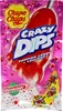 A close-up of a Chupa Chups Crazy Dips strawberry flavored candy packaging. Produktbild-Vorschau