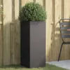 vidaXL Pflanzkübel Schwarz 32x29x75 cm Stahl Produktbild-Vorschau 2