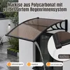 Ikodm Vordach Haustür mit Regenrinne 120 x 100 cm, Produktbild-Vorschau 3