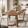 Tribesigns Landhaus-Esstisch aus dunkelbraunem Holz, 120 cm Produktbild-Vorschau 3