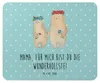 Mr. & Mrs. Panda Mauspad Bären mit Blumenkranz - Türkis Produktbild-Vorschau 1
