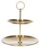 Etagere - Gold - Metall - D14 x 20 cm - Serviertablett Produktbild-Vorschau 1