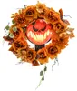 Outsunny Halloween-decoratie: Hangende pompoenkrans met Productafbeelding-voorbeeld 1