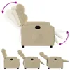 vidaXL Poltrona relax in tessuto crema Anteprima dell’immagine prodotto 4