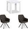 Homestyle4u Essgruppe mit 2 Stühlen 3 tlg Esstisch Set Weiß Produktbild-Vorschau 2