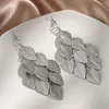 1 Paar Hakenohrringe für Damen, 3D-Blattform, einfarbig, Produktbild-Vorschau 5