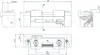 Technical drawing with dimensions of a door lock mechanism. Produktbild-Vorschau