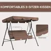 Outsunny Hollywoodschaukel Gartenschaukel 3-Sitzer mit Dach Produktbild-Vorschau 7