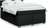 vidaXL Boxspringbett mit Matratze Schwarz 140x200 cm Stoff Produktbild-Vorschau 2