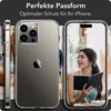 A product image showcasing an iPhone case with text overlays. Produktbild-Vorschau