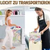 XINZI 140L Wäschekorb mit Deckel Wäschesammler 3 Fächer Produktbild-Vorschau 8