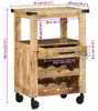vidaXL Kuchyňský vozík hnědý 55 x 40 x 80 cm masivní dřevo Náhled obrázku produktu 6