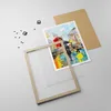 Gerahmtes Poster - Rahmen in heller Eiche - Frau Bild Öl - Produktbild-Vorschau 4