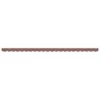 A brown awning valance with a scalloped edge. Voir les images du produit