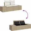 Maison Exclusive - Garten-Sofa-Set mit Kissen 5 pcs Beige Produktbild-Vorschau 10
