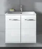 Ice meuble sous lavabo avec lavabo 2 portes blanc brillant, Voir les images du produit 16