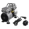 A silver and black oil-free vacuum pump with a power cord and plug. Náhled obrázku produktu