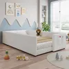 Babybed 90 x 200 cm, laag bed met kussentop en zijvak, wit Productafbeelding-voorbeeld 9