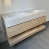 Wandhängendes Badmöbel-Set Travertin-Look mit Sinterstein Produktbild-Vorschau 16