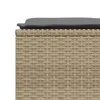 vidaXL 5-tlg. Garten-Sofagarnitur mit Kissen Beige Poly Produktbild-Vorschau 5