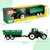 Malplay Tracteur rouge jouet avec remorque amovible, Voir les images du produit 2