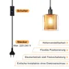 ZMH Lampada a sospensione vintage 1 fiamma vetro oro luce a Anteprima dell’immagine prodotto 5
