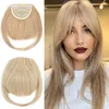 Pony Haarteil Echthaar Clip in Bangs One Piece Extensions Produktbild-Vorschau 1