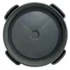 A top-down view of a dark gray plastic lid for a barrel or container. Produktbild-Vorschau