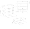 AMBER 2S Comodino 2 cassetti per camera da letto KASZMIR Anteprima dell’immagine prodotto 13