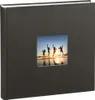 A black photo album with a small window displaying a picture of people jumping on a beach at sunset. Anteprima dell’immagine prodotto