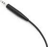 A close-up shot of a 3.5mm audio jack connector with a black cable. Voir les images du produit