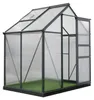 Hliníkový skleník Westmann Flora 64 antracit 132x192x202 cm Náhľad obrázku produktu 1