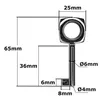 Drehstangenschloss Möbelschloss Zierschlüssel Chrom Design Produktbild-Vorschau 4