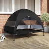 vidaXL Zvýšený pelíšek pro psy černý 127 x 81 x 108 cm Náhled obrázku produktu 2