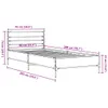 The Living Store Bettgestell Grau Sonoma 90x200 cm Produktbild-Vorschau 10