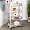 Scaffale a 4 ripiani su ruote 46,5x26x79 cm Anteprima dell’immagine prodotto 9