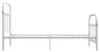 vidaXL Bettgestell Weiß Metall 100 × 200 cm Produktbild-Vorschau 3