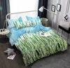 A bedroom scene with a bed made up with a nature-themed duvet cover. Náhled obrázku produktu