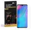 A product box for a Huawei P30 screen protector, with a phone displaying the screen protector shown next to it. Produktbild-Vorschau