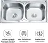 Doppelspülbecken Einbauspüle Edelstahlspüle Spüle Produktbild-Vorschau 3
