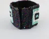 Armband - Armschmuck - breit mit Perlen - Klettverschluss - Produktbild-Vorschau 6