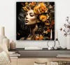 MuchoWow® - Leinwandbilder - Frau - Porträt - Blumen - Produktbild-Vorschau 7