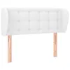 The Living Store Kopfteil mit Ohren Weiß 83x23x78/88 cm Produktbild-Vorschau 2