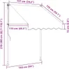 ručně stahovací markýza vidaXL 150 cm oranžovo-bíle Náhled obrázku produktu 6