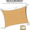 Sonnensegel Wasserdicht 3x4m Sand Sonnensegel Rechteckig Produktbild-Vorschau 4