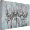 Leinwandbild pflanzen blumen stricken 100x70 cm Feeby Produktbild-Vorschau 1