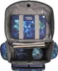 The inside of an open school backpack, showing its compartments and contents. Podgląd zdjęcia produktu